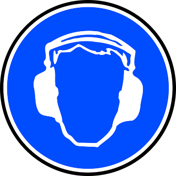 blue safety sign